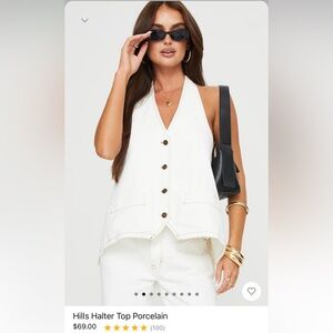 Hills Halter Top Porcelain